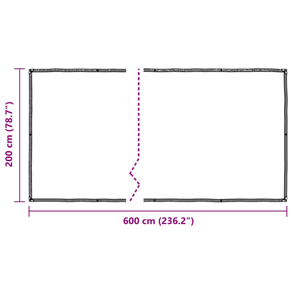 Capac pentru plante cu ochiuri 2x6 m polietilenă