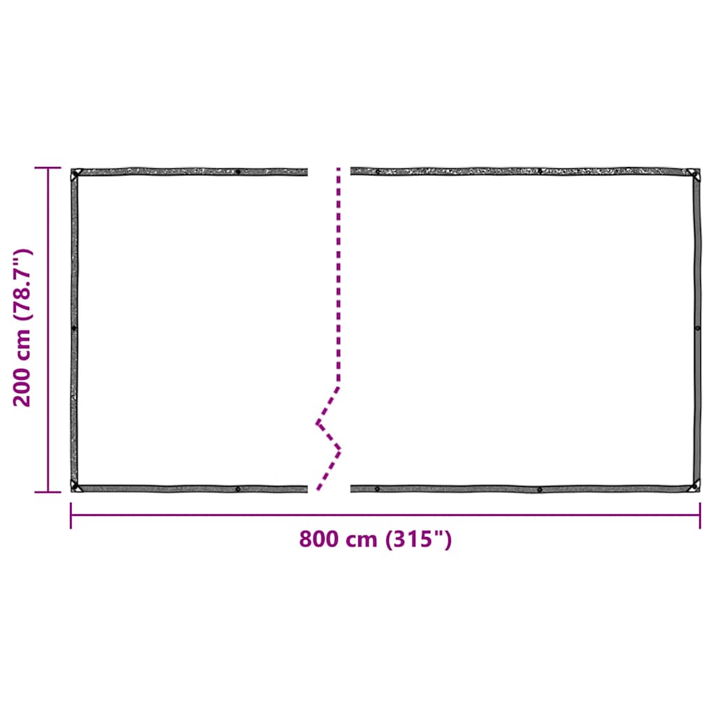 Capac pentru plante cu ochiuri 2x8 m polietilenă