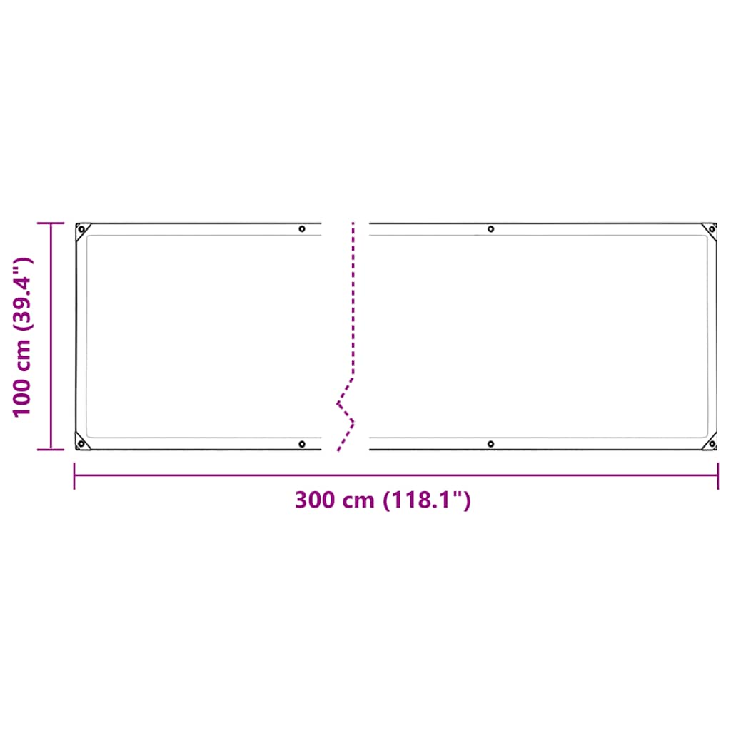 Capac pentru plante cu ochiuri 1x3 m PVC