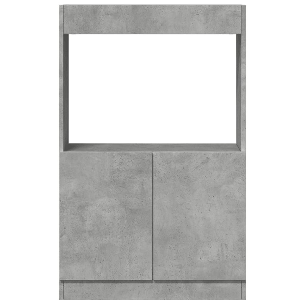 Dulap înalt, gri beton, 63x33x100 cm, lemn prelucrat