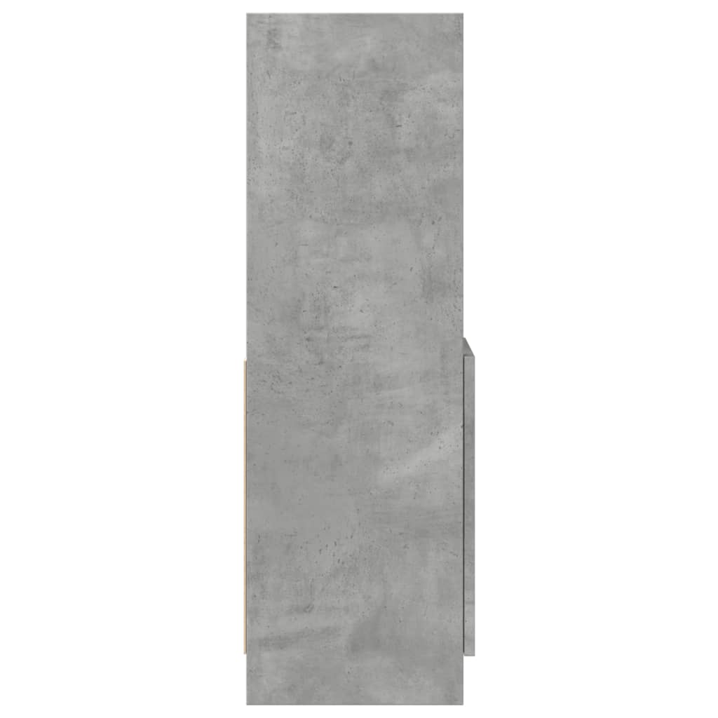 Dulap înalt, gri beton, 92x33x100 cm, lemn prelucrat