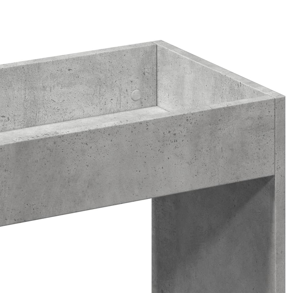 Dulap înalt, gri beton, 92x33x100 cm, lemn prelucrat