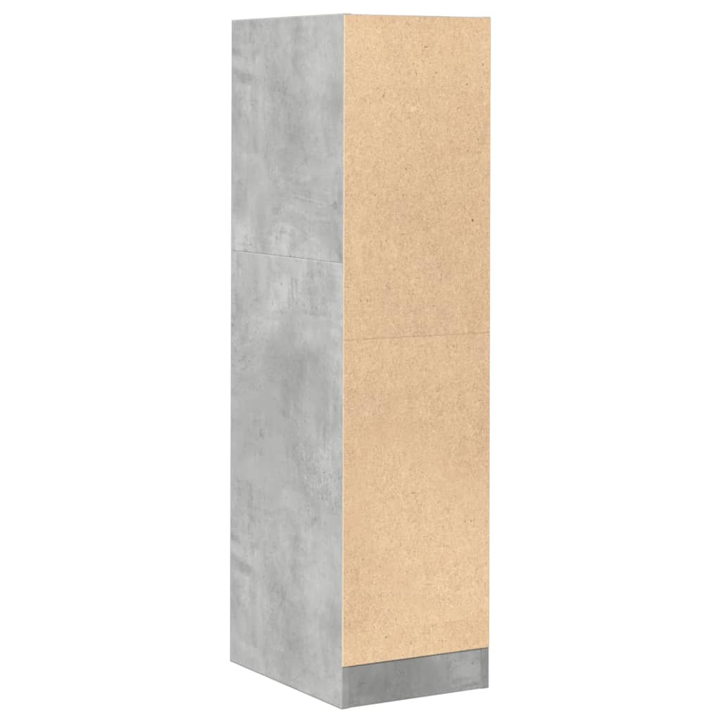 Dulap de farmacie, gri beton, 30x41x118 cm, lemn prelucrat