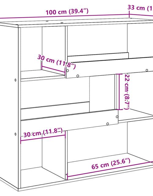 Încărcați imaginea în vizualizatorul Galerie, Bibliotecă, stejar fumuriu, 100x33x94,5 cm, lemn prelucrat
