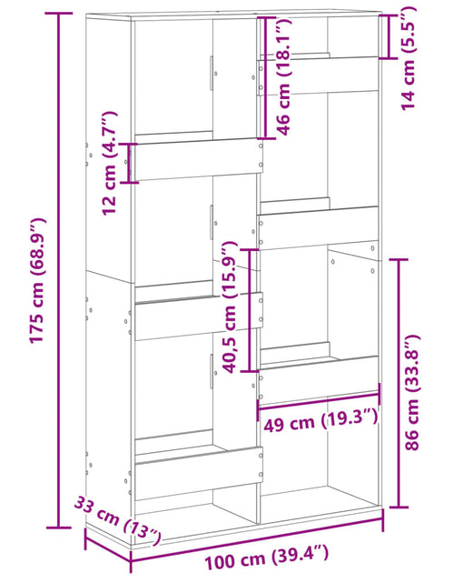 Încărcați imaginea în vizualizatorul Galerie, Separator de cameră, alb, 100x33x175 cm, lemn prelucrat
