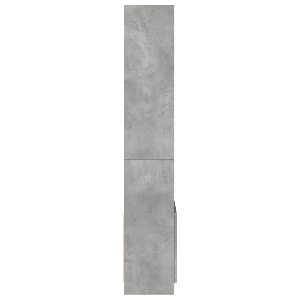 Dulap înalt, gri beton, 63x33x180 cm, lemn prelucrat