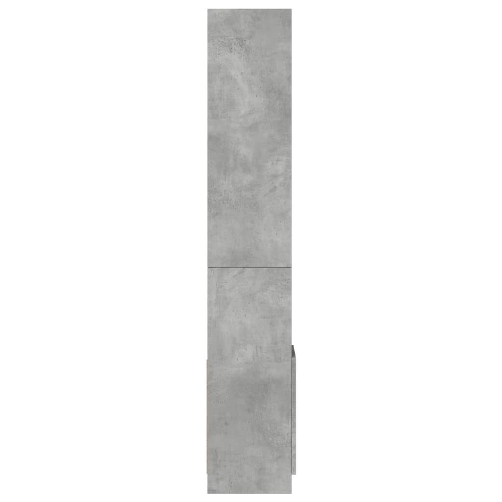 Dulap înalt, gri beton, 92x33x180 cm, lemn prelucrat