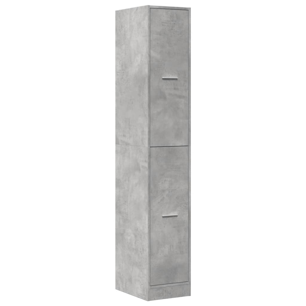 Dulap de farmacie, gri beton, 30x41x174,5 cm, lemn prelucrat