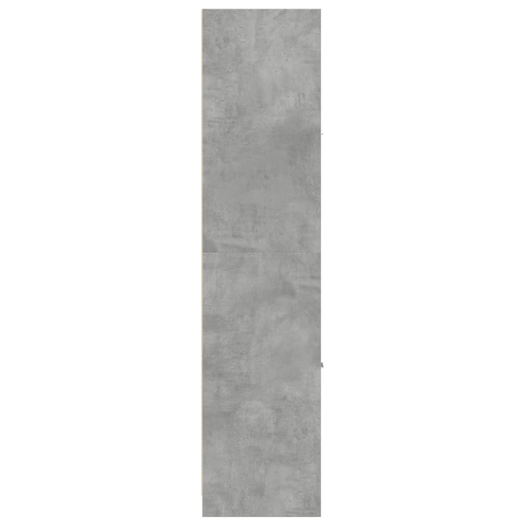 Dulap de farmacie, gri beton, 30x41x174,5 cm, lemn prelucrat