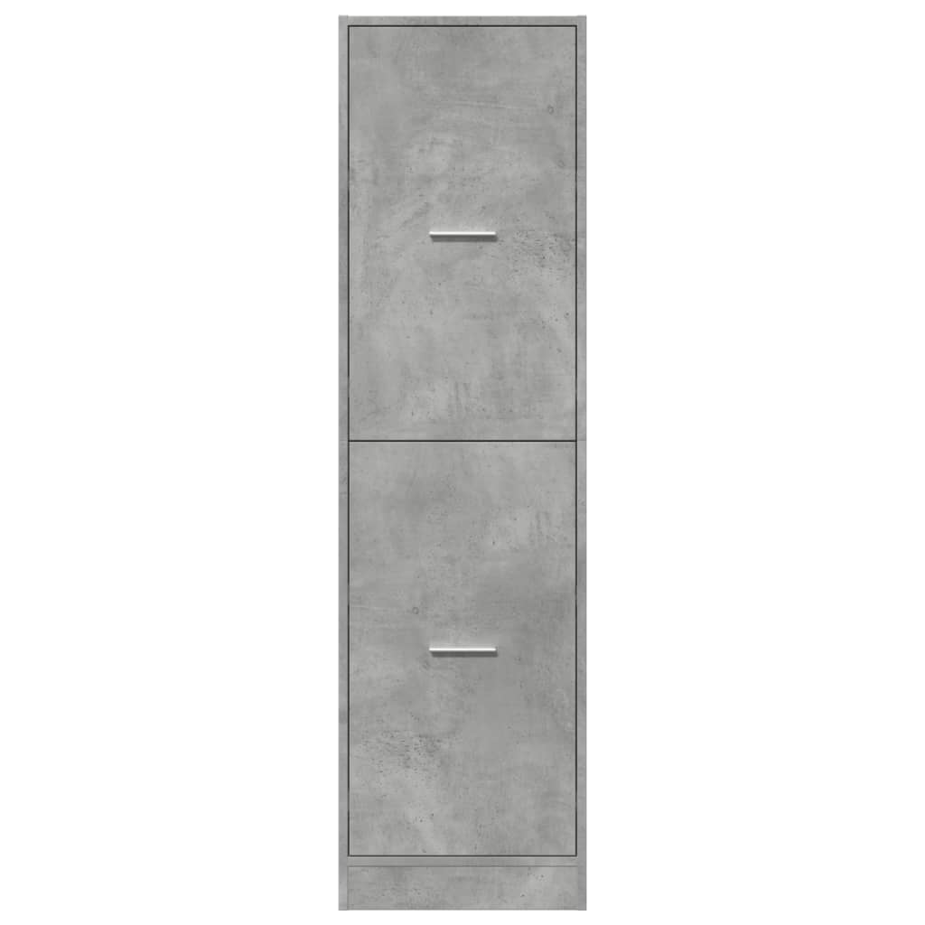 Dulap de farmacie, gri beton, 40x41x144,5 cm, lemn prelucrat