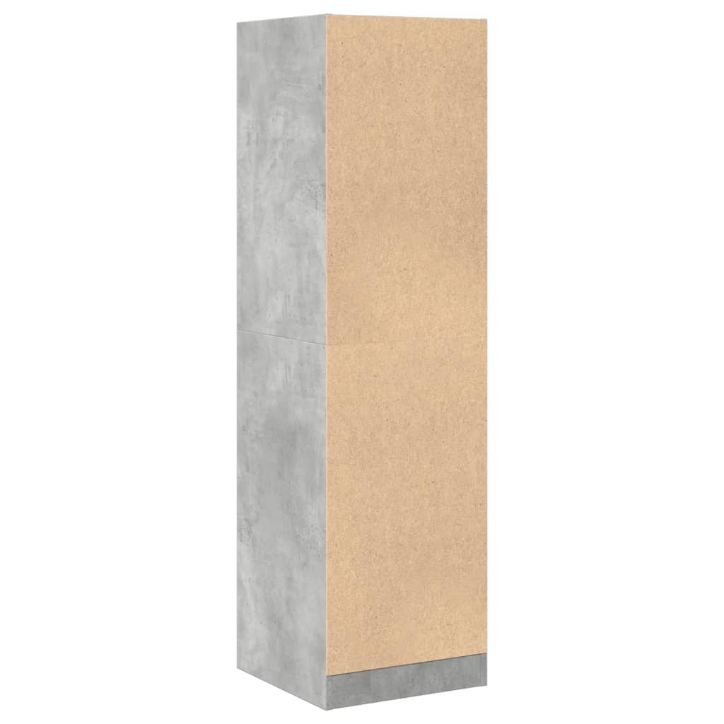 Dulap de farmacie, gri beton, 40x41x144,5 cm, lemn prelucrat