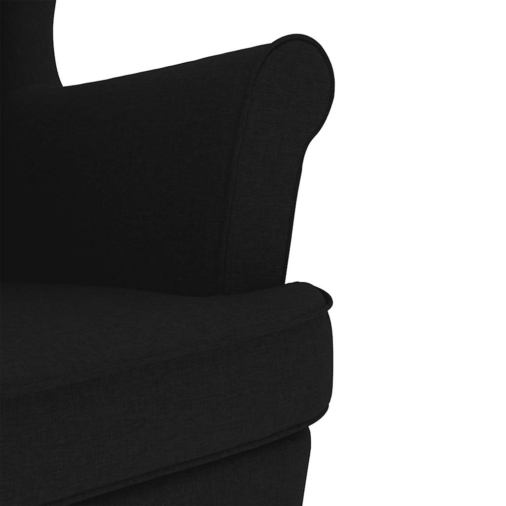 Scaun balansoar, negru, 74x90x102 cm, material textil