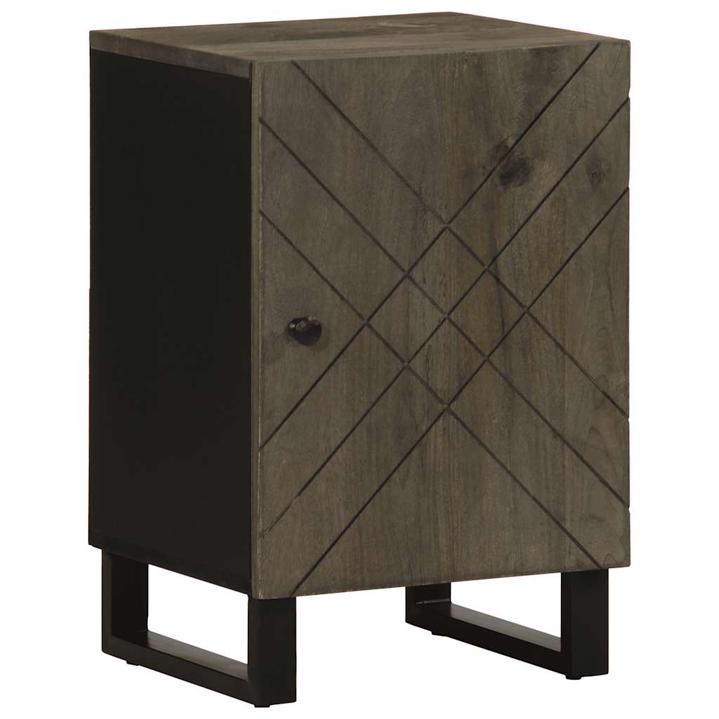 Set de mobilier de baie 4 piese din lemn masiv de mango negru