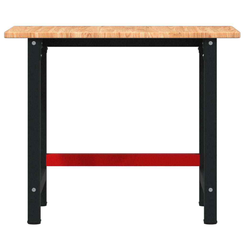 Banc lucru maro 100x60x81,5 cm lemn masiv stejar dreptunghi