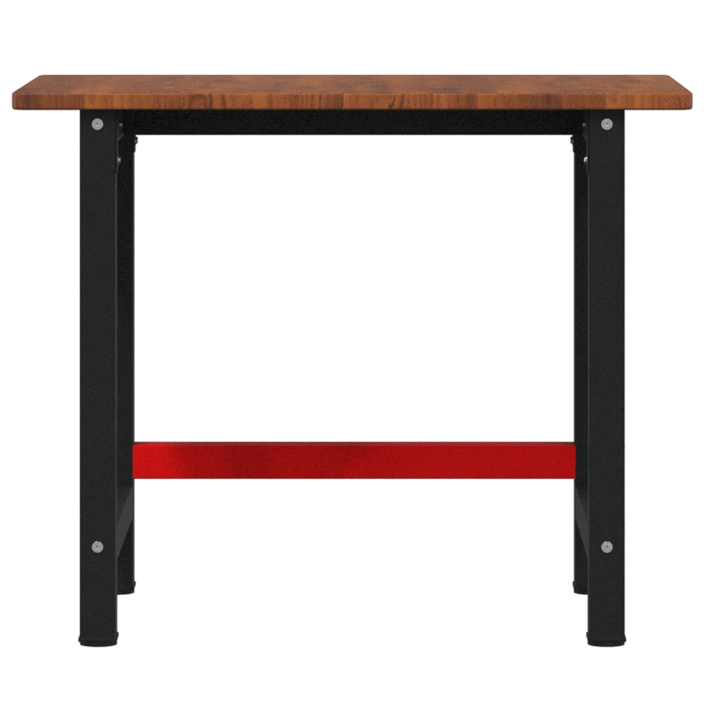 Banc lucru maro 100x60x81,5 cm lemn masiv stejar dreptunghi