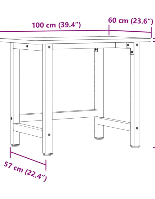 Încărcați imaginea în vizualizatorul Galerie, Banc de lucru 100x60x81,5 cm lemn masiv fag, dreptunghiular
