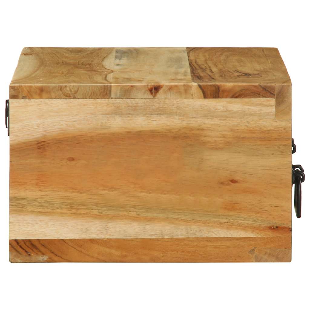 Dulap TV montat pe perete 60x30x19 cm, lemn masiv de acacia