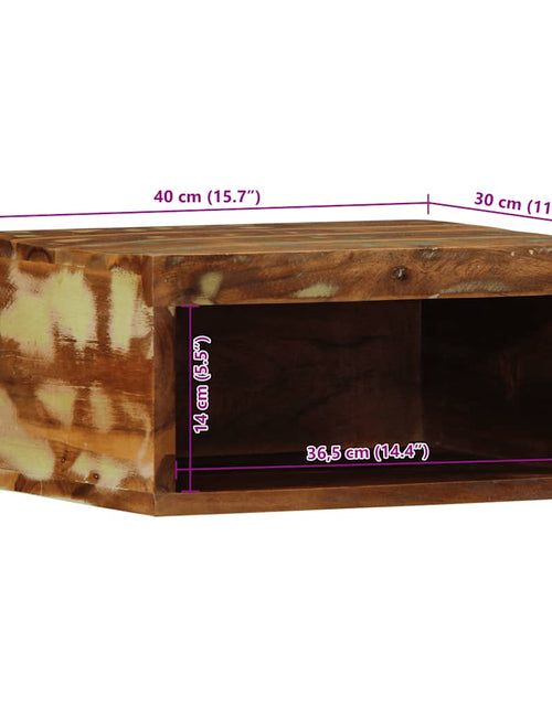 Загрузите изображение в средство просмотра галереи, Dulap TV montat pe perete 40x30x19 cm, lemn masiv reciclat
