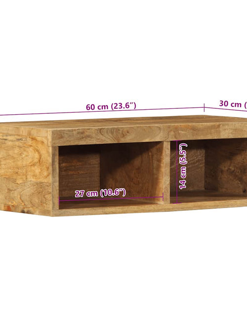 Загрузите изображение в средство просмотра галереи, Dulap TV montat pe perete 60x30x19 cm, lemn masiv de mango brut
