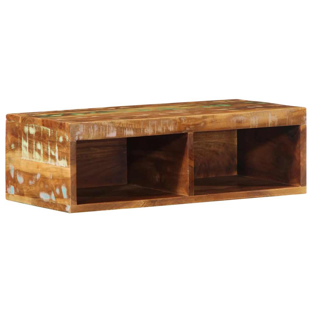 Dulap TV montat pe perete 60x30x19 cm, lemn masiv reciclat