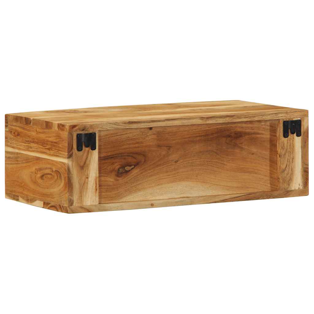 Dulap TV montat pe perete 60x30x19 cm, lemn masiv de acacia