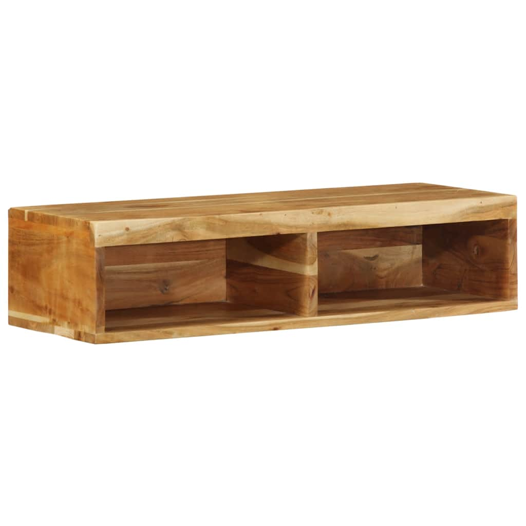 Dulap TV montat pe perete 80x30x19 cm, lemn masiv de acacia