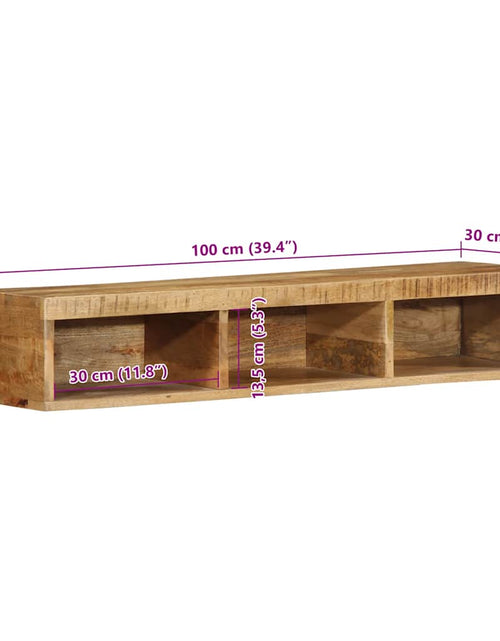 Загрузите изображение в средство просмотра галереи, Dulap TV montat pe perete 100x30x19 cm lemn masiv de mango brut
