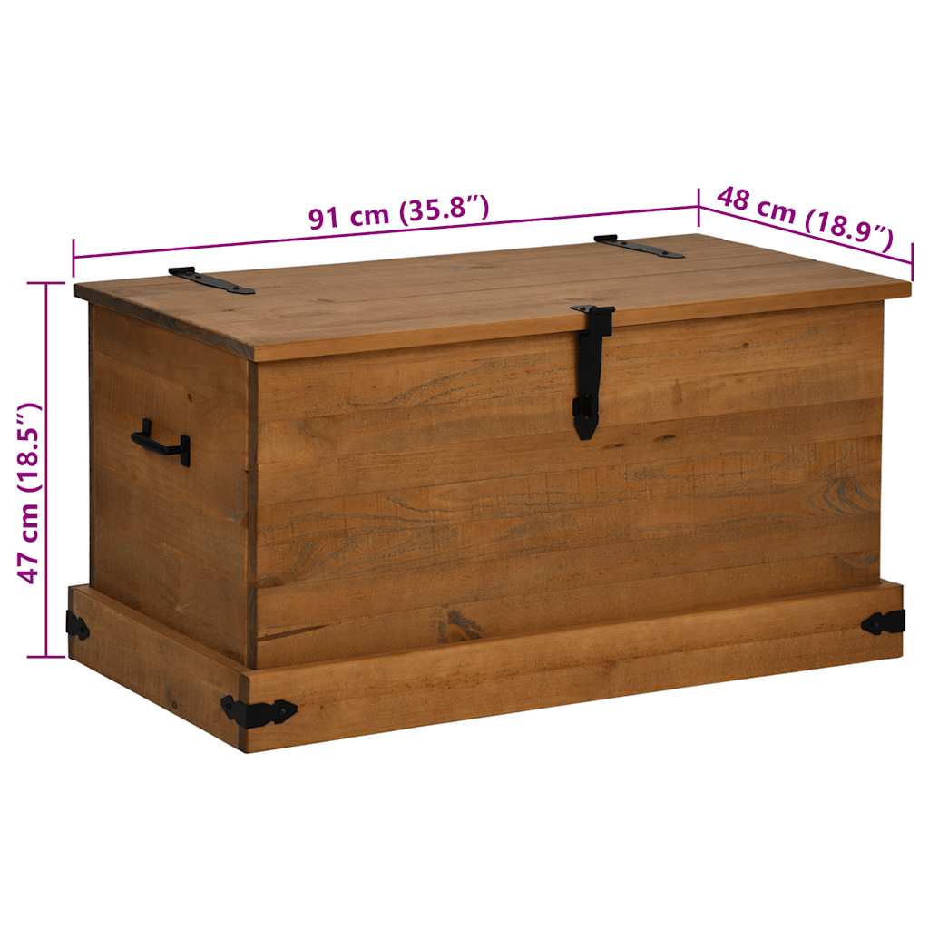 Cufă de depozitare HALDEN 91x48x47 cm din lemn masiv de pin