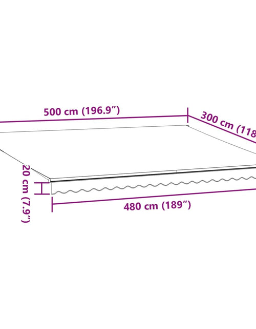 Încărcați imaginea în vizualizatorul Galerie, Copertina retractabilă manual cu LED-uri, vișiniu, 500x300 cm
