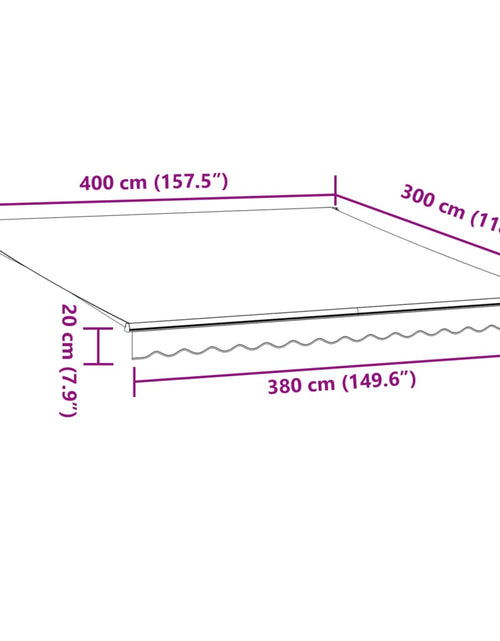 Загрузите изображение в средство просмотра галереи, Copertină retractabilă manual, maro, 400x300 cm
