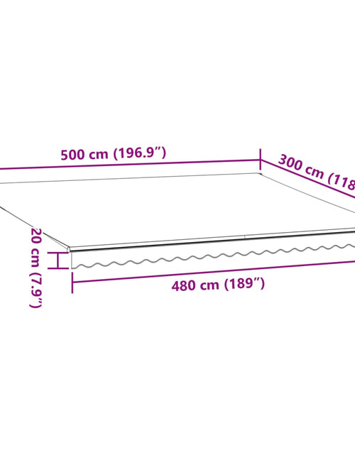 Загрузите изображение в средство просмотра галереи, Copertină retractabilă manual, maro, 500x300 cm
