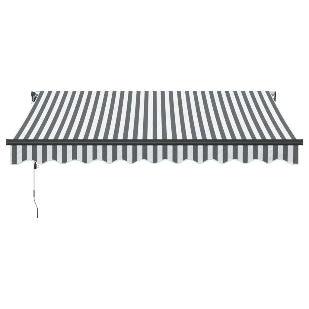 Copertină retractabilă automat LED-uri antracit/alb 300x250 cm