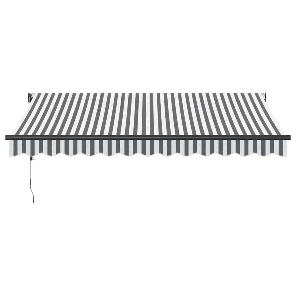 Copertină retractabilă automat LED-uri antracit/alb 350x250 cm