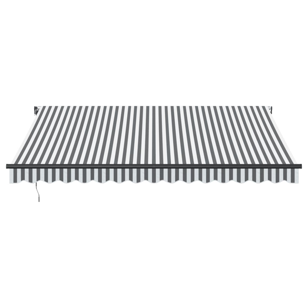 Copertină retractabilă automat cu LED, antracit/alb, 400x300 cm