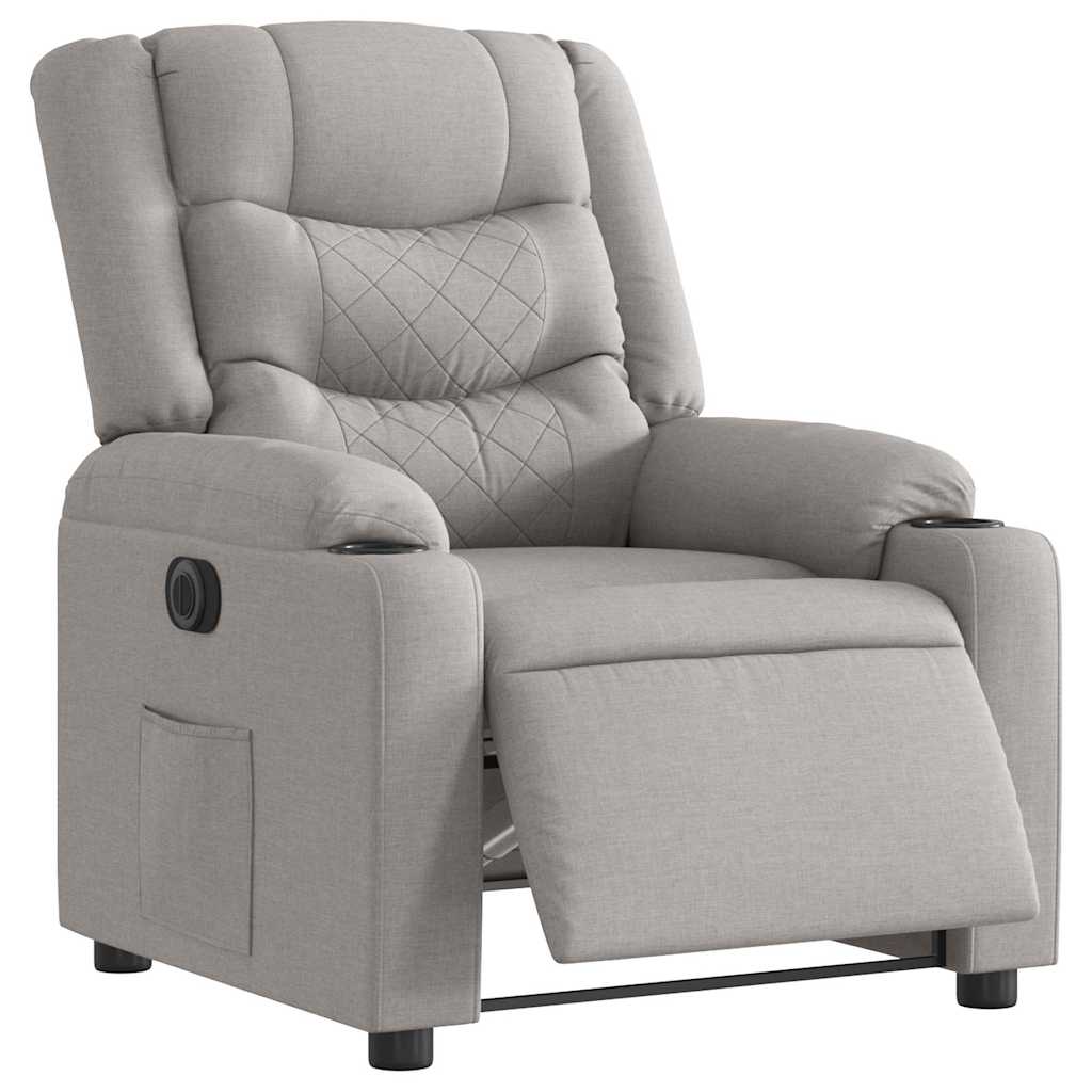 Scaun reclinabil electric Cloud Grey Fabric