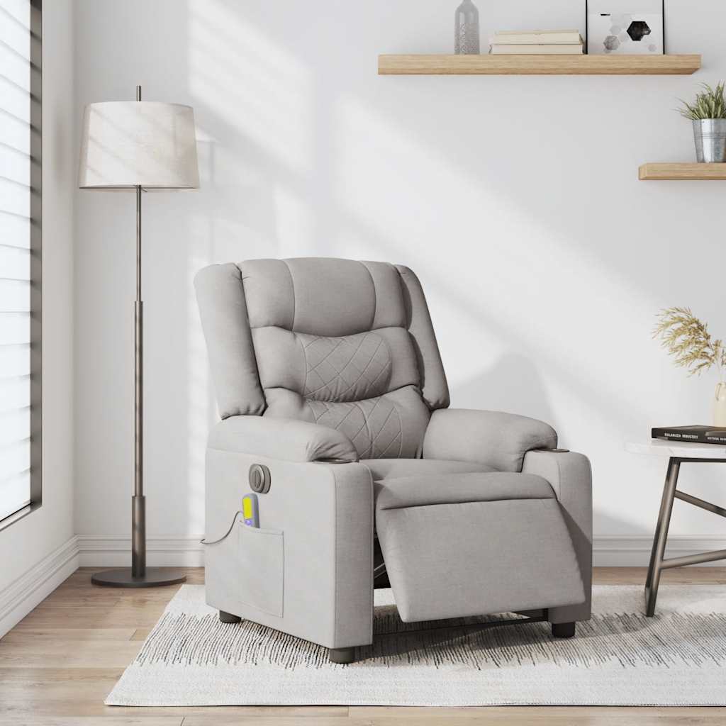 Scaun reclinabil electric pentru masaj Cloud Grey Fabric