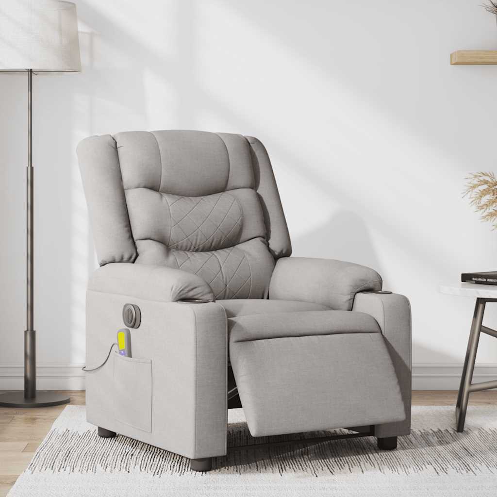 Scaun reclinabil electric pentru masaj Cloud Grey Fabric