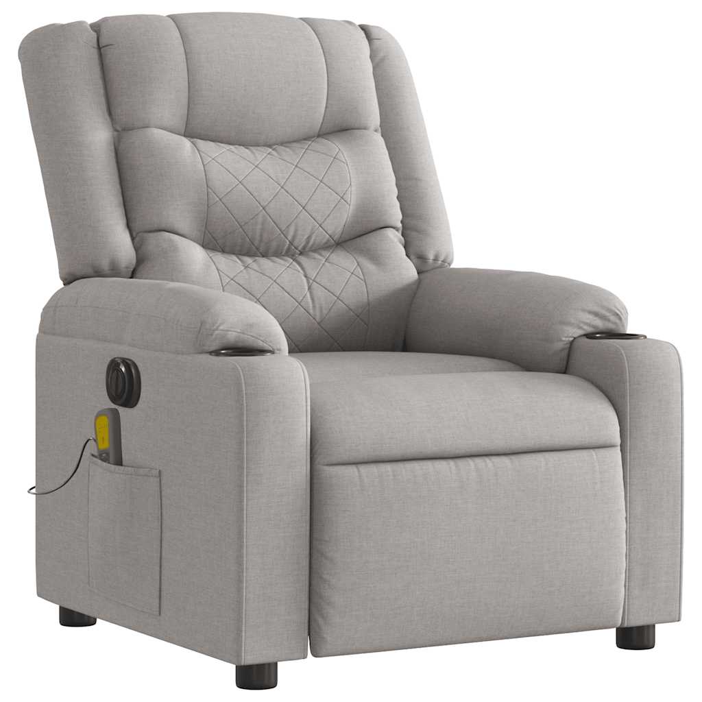 Scaun reclinabil electric pentru masaj Cloud Grey Fabric