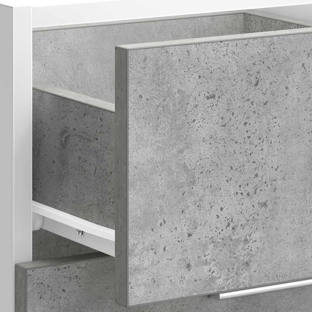 Dulap de fund Beton gri 40x46x81,5 cm Lemn prelucrat