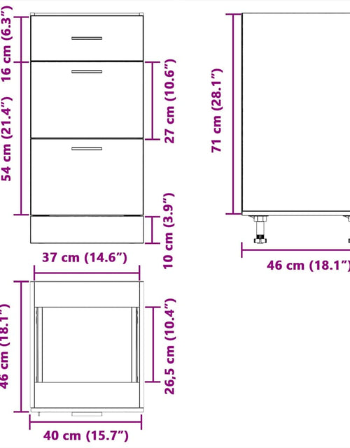 Загрузите изображение в средство просмотра галереи, Dulap de fund Beton gri 40x46x81,5 cm Lemn prelucrat
