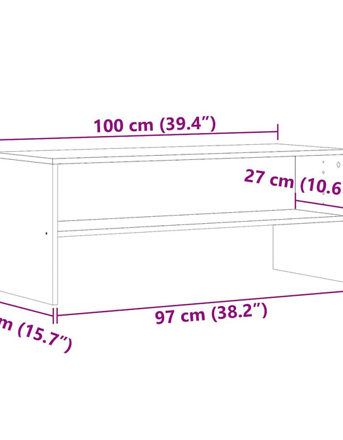 Încărcați imaginea în vizualizatorul Galerie, Dulap TV, stejar artizanal, 100x40x40 cm, lemn prelucrat

