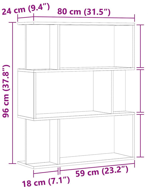 Încărcați imaginea în vizualizatorul Galerie, Dulap cu cărți din lemn vechi 80x24x96 cm lemn prelucrat
