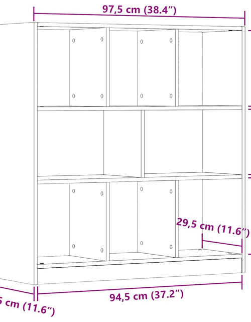 Загрузите изображение в средство просмотра галереи, Dulap cărți Artisan Stejar 97,5x29,5x100 cm Lemn prelucrat
