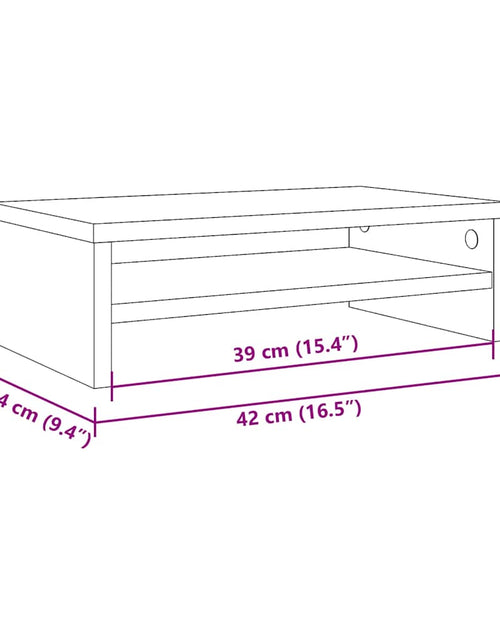 Încărcați imaginea în vizualizatorul Galerie, Suport pentru monitor Lemn vechi 42x24x13 cm Lemn prelucrat
