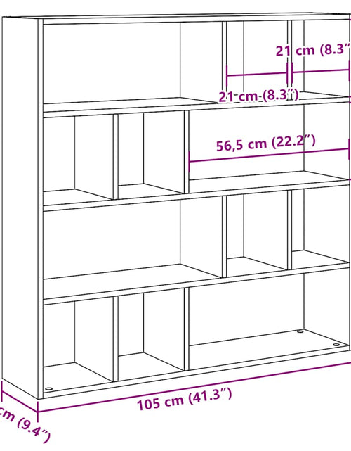 Încărcați imaginea în vizualizatorul Galerie, Bibliotecă/Separator de cameră, Stejar artizanal, 105x24x102 cm
