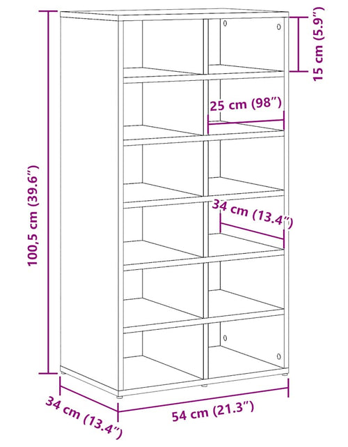 Încărcați imaginea în vizualizatorul Galerie, Pantofar, Stejar artizanal, 54x34x100,5 cm, lemn compozit
