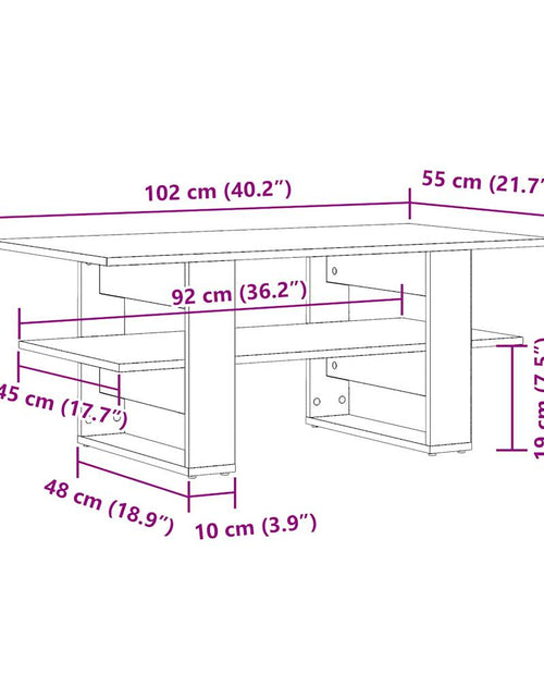 Загрузите изображение в средство просмотра галереи, Măsuță de cafea, lemn vechi, 102x55x42 cm, lemn prelucrat
