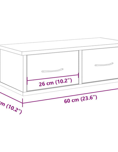 Încărcați imaginea în vizualizatorul Galerie, Dulap de perete, lemn învechit, 60x26x18,5 cm, lemn prelucrat
