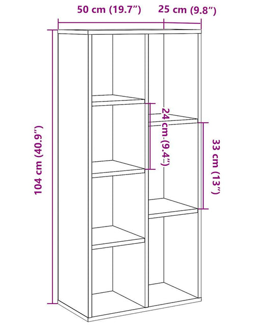 Загрузите изображение в средство просмотра галереи, Bibliotecă, stejar artizanal, 50x25x104 cm
