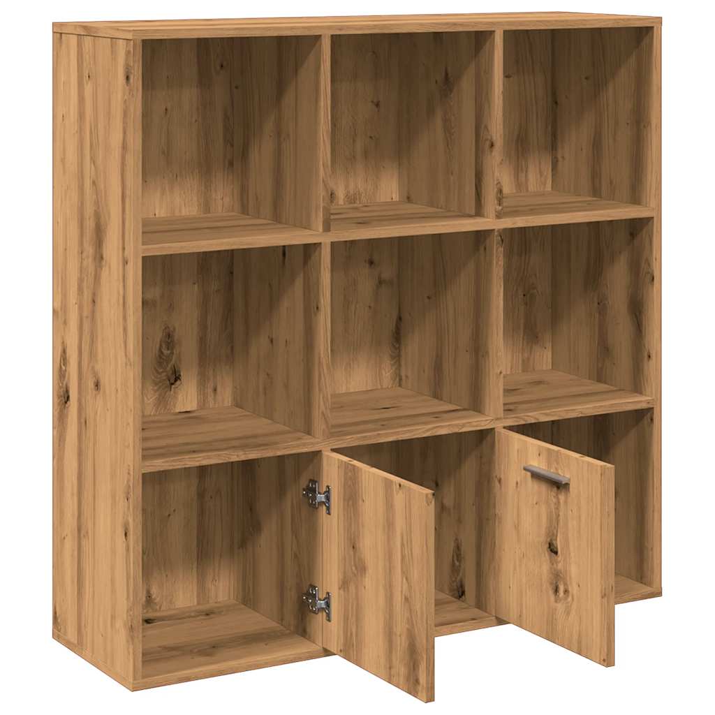 Bibliotecă, stejar artizanal, 98x29x97,5 cm, lemn prelucrat